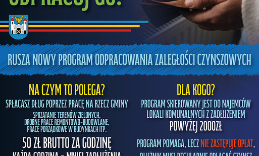 Program odpracowania zadłużenia czynszowego. Zapraszamy!